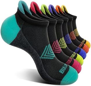 BULLIANT Socks For Women 6Pairs-Womens Athletic Ankle Socks No Show Cushioned for Walking Running-Compression Arch Support(6Pairs,Shoes Size:Women 6-8)