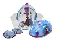 Children's Disney Frozen II Bicycle Protection Set, Bicycle Helmet Size 51-55 cm, with Knee and Elbow Pads, Includes Carry Bag