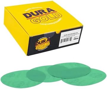 Dura-Gold - Premium - 1500 Grit 6" Gold Hook & Loop No Hole Sanding Discs for DA Sanders - Box of 50 Sandpaper Finishing Discs for Automotive and Woodworking