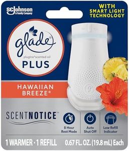 Glade PlugIn Plus Air Freshener Starter Kit, Scented Oil for Home and Bathroom, Hawaiian Breeze, 0.67 Fl Oz, 1 Warmer + 1 Refill