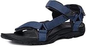 ATIKA Men's Outdoor Hiking Sandals, Open Toe Arch Support Strap Water Sandals, Lightweight Athletic Trail Sport Sandals, Maya 2 Royal Navy, 6 UK