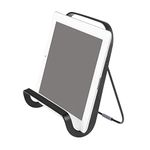 iDesign Austin Tablet and Cookbook Holder, Versatile Kitchen Stand - Matte Black