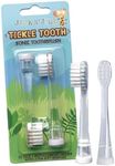 Jack N' Jill Tickle Tooth Sonic Electric Toothbrush Replacement Heads - Gentle Cleaning, Made for Tiny Teeth, LED Inspection Light, Extra Soft Bristles, for Babies & Kids - (1 Pack - Set of 2)