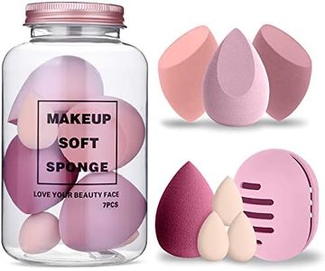 Makeup Sponge, 8 Pcs Beauty Makeup Sponge Blender, Mini Blender Sponges for Liquid, Creams, Powders (Pink)