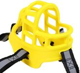 NALEINING Dog Muzzle, Anti-Chewing and Anti-Barking, Adjustable, Professional Dog Muzzle Fits Dogs of Many Ages (NO.4,Yellow)