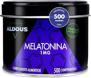 500 Comprimidos Melatonina Pura 1 mg | 500 Noches (+ 16 meses) | Pastillas para insomnio, para conciliar el sueño y dormir bien | Contra el cansancio | Fabricado en España