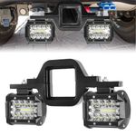 Hitch LED Lights,EBESTauto 4 Inch LED Work Light Pods with 2.5 Inch Towing Hitch Mount Brackets for Truck Trailer SUV Pickup Fit Dual Led Off-Road Driving Hitch Light bar