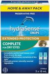 hydraSense Complete Eye Drops For Dry Eyes - Preservative Free Eye Drops For Dry Eye Relief, Immediate Comfort & Intense Relief From Chronic Dry Eyes, Naturally Sourced, Can Use With Contacts, 2x10mL