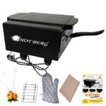 Hot Berg 10 Inches Electric Tandoor with Pizza Cutter,Recipe Book,Grill & Skewers, Safety Glove,Nonstick Sheet,Aluminium Trey + 2 Year Warranty (Small)