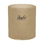BALI OUTDOORS Round Fire Pit Cover Fire Column Cover Cylinder Fire Pit Cover, 24 Inch, Heavy Duty, Waterproof, Weather Resistant, Khaki
