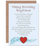 Wee Blue Coo BIRTHDAY BOYFRIEND LOVE POEM NEW ART GREETINGS GIFT CARD