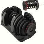 10-90 Lb Adjustable Dumbbell: Adjusts From 10-90 Lbs, 17 Adjustable Settings (Single Dumbbell)