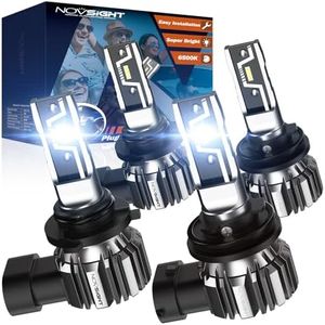 Novsight H11 9005 LED Headlight Bulbs Combo,300% Brightness 6500K Cool White H11/H9/H8 9005/HB3 High and Low Beam LED Kit Bulbs, LED Headlights Fog Lights Plug and Play, Pack of 4
