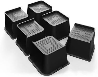 MXMZHXU Rialzo per mobili, 10 cm, a forma di L, supporto resistente fino a 6000 kg, per letto, divani, tavoli, divani, scrivanie (nero, 10-6 pezzi)