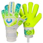 Renegade GK Vor-tex Goalie Gloves (Sizes 6-11, 3 Styles, Level 3) 3.5+3mm Hyper Grip & Super Mesh | Excellent All-Around Goalkeeper Glove (Wraith - Roll Hybrid Cut, 8)