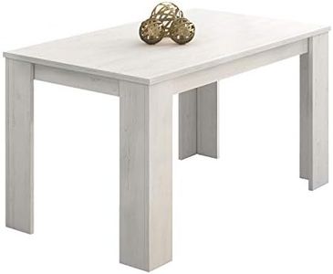 duehome | Mesa Comedor, Mesa Fija, Modelo Berta, Acabado Color Andersen Pino, Medidas: 140 cm (Largo) x 80 cm (Ancho) x 75 cm (Alto)