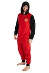 Manchester United F.C. Mens Pyjamas, Fleece Mens Onesies, Football Gifts For Men (Red, L)