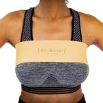 Booband Boobuddy Breast Support Sport Band for Women - Sports Bra Alternative for Running, Exercise & Yoga - Adjustable & Comfortable Top - Prevents Injury & Improves Ladies Posture, Beige, Medium