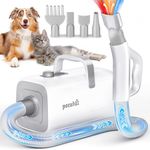 pecute Dog Hair Dryer, Grooming Dog Dryer Fast Drying, Infinitely Variable Speed ​​Dog Hair Dryer, Hot & Cold Cycle, High Speed ​​Pet Hair Dryer with 4 Nozzles, Low Noise Pet Hair Dryer for Dogs Cats