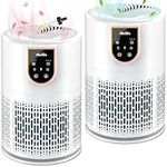 2 Pack Air Purifiers for Home Bedroom,Aircillin H13 True HEPA Filter Air Cleaner Remove 99.97% 0.3 Micron Particles/Smoke/Pet Dander/Pollen/Odor/for Office, Dorm, Apartment, Kitchen (AP0801)