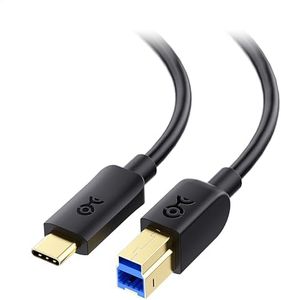 Cable Matters USB C to USB B 3.0 Cable (USB C to USB Type B 3.0, 3.0 USB B to USB C) in Black 1m, Compatible with Epson HP Canon Brother Samsung Printer Yamaha Digital Piano Midi Keyboard DAC 1M