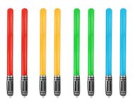 DS. DISTINCTIVE STYLE Inflatable Light Saber Sword Toys Set for Kids Party Favors (8 Pieces 4 Colors)