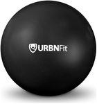 URBNFit Mini Pilates Ball - Small Exercise Ball for Yoga, Pilates, Barre, Physical Therapy, Stretching and Core Fitness - Includes Mini Stability Ball Workout Guide (Black)