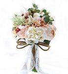 Fouriding Wedding Bouquet Vintage Countryside Style Artificial Mutiple Silky Hand Flower Bride Bridal Bouquet Bridesmaid Wedding Decoration Bouquets