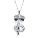 Parnika MJ 925 Snake Design Unisex Sarp Pendant in Pure 92.5 Sterling Silver for Boys Girls, Men & Women | Dollar Locket | Nag pendant |