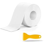 Adorfine Bath Sealant Strip Self Adhesive 5MX5CM Caulk Strip Sealant Tape Bathroom Sealant White Waterproof Strong Sticky Simple Seal Tape for Shower,Toilet, Kitchen