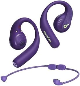 soundcore by Anker AeroFit Pro Open-Ear Headphones, Ultra Comfort,Rich Sound with LDAC, Bluetooth 5.3, IPX5 Water-Resistant, 46H Playtime, App Control, Wireless Earbuds (Electric Purple)