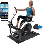 FreeStep LT3 Recumbent Cross Trainer Stepper-Zero-Impact Exercise w/Patented Physical Therapy Stride Technology, Whisper-QuietFREE App w/Trainer-Led Workouts (LT3+Mat+Gel Seat Bundle)