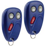 Key Fob Keyless Entry Remote fits Chevy Tahoe Suburban Silverado Avalanche Equinox SSR/GMC Sierra Yukon/Cadillac Escalade/Hummer H2 / Pontiac Torrent/Saturn Vue (LHJ011 Blue), Set of 2