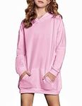 Arshiner Sweatshirts for Girls Fashion Pullover Tops Fall Sweaters & Hoodies 13-14Y Pink