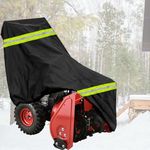 Chikia Snow Blower Cover Snowblower, fits Most Electric Tow Stage Snow Blower, 600D Heavy Duty Waterprrof Windproof Dustproof Ooutdoor Cover with Storage (51" L x 33" W x 40" H)