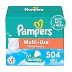 Pampers Baby Wipes Multi-Use Clean Breeze 9X Pop-Top Packs 504 Count