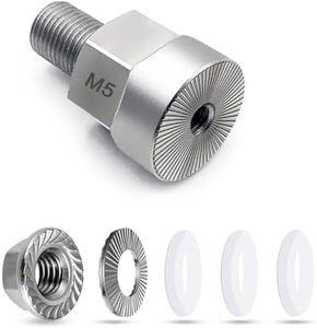 Jexobox Universal Bicycle Trailer Axle Adapter for M10x1.0/3/8" x26/M5 Solid Axles - Heavy-Duty 304 Stainless Steel Coupler with Anti-Lock Design（M5 Quick Release）