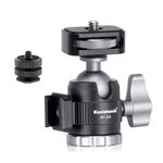 koolehaoda Mini Ball Head,Ball Head for Phone Mount,Aluminum Ball Head with Cold Shoe for Tripod Monopod Slider Gopro Cam Camcorder Smartphone Light Microphone Max Load 2.5kg/5.5lb(MT-22S)