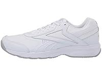 Reebok womens Work Cushion 4.0 Walking Shoe, White/Grey/White, 10 US