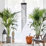 NATURE’S MELODY Sliver Aluminum Wind Chimes for Home Positive Energy | Wind Chimes for Balcony Bedroom with Sweet Sound (36 inch Long)