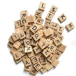 200 Scrabble Tiles New Scrabble Letters Wood Pieces 2 Complete Set - Great for Crafts, Pendants, Spelling