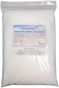 1kg Bag of Decorative White Silica Sand for Art and Crafts