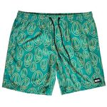 NEFF Men's Hot Tub Shorts Board, Green Peace Sign, Small