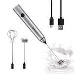 MHW-3BOMBER Milk Frother Handheld 13,000 U/min, Electric Frother Coffee Whisk with Stainless Steel Whisk, Hand Drink Mixer for Coffee, Lattes, Cappuccino, Matcha, Battery Operated, Modell: MF5823