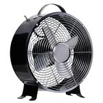 HOMCOM 10" 2-Speed Electric Table Desk Fan w/Safety Guard Anti-Slip Feet Portable Personal Cooling Fan Home Office Bedroom Black