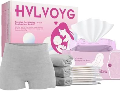 HVLVOYG 3-ln-1 Postpartum Pad Kit, 15 Pcs Postpartum Essentials, Postpartum Recovery Care, New Mom Gifts, Labor Delivery Mom Care Kit, Postpartum Pads, Disposable Underwear, Cooling Pad Liners