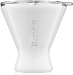 BrüMate MargTini 10oz Martini Margarita Tumbler - Made With Vacuum-Insulated Stainless Steel (Ice White)