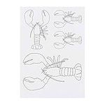 4 x 'Lobster' Temporary Tattoos (TO00006735)