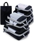 Meowoo Compression Packing Cubes Travel Organizer 7 Set, Ripstop Mesh Travel Organizers for Luggage Multi-Functional Ultralight Expandable Travel Luggage for Carry on Luggage, Travel, Backpack