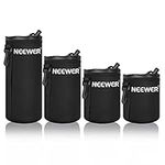 Neewer Lens Case 4-Pack, Lens Pouch Bag with Thick Protective Neoprene for DSLR Camera Lens Includes: Small, Medium, Large, XLSize